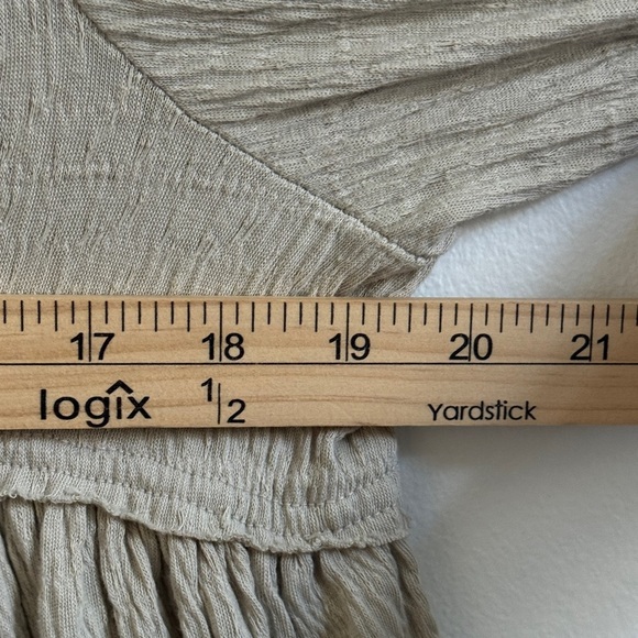 Free People FP Beach Get Obsessed Babydoll Dress size XS oversized green boho - Picture 9 of 10